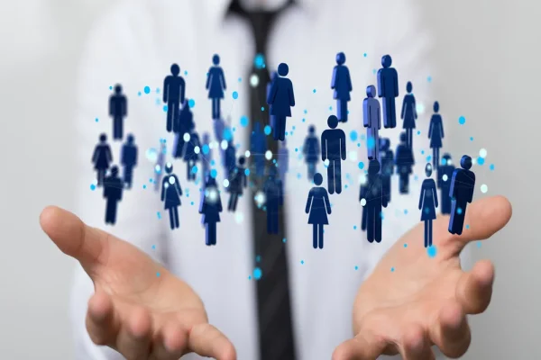 Representación visual de diferentes contribuyentes dentro de los Regímenes Fiscales en un entorno empresarial moderno.