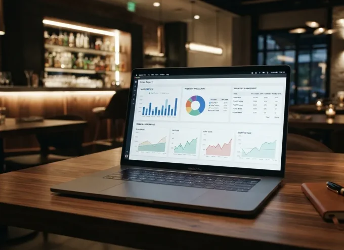Dashboard con reportes de ventas para restaurantes.