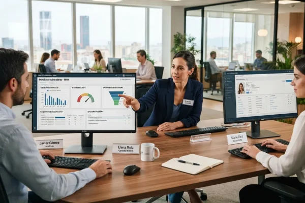 Software para Recursos Humanos Plataforma digital para administrar personal y nómina.